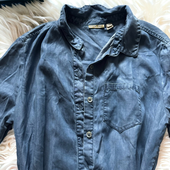 Anthropologie Holding Horses Dip-Dye Chambray Tunic Dress - Picture 5 of 9